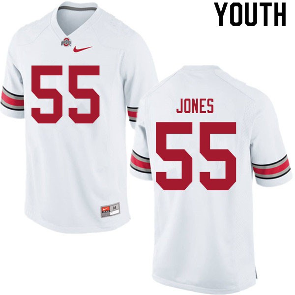 Ohio State Buckeyes #55 Matthew Jones Youth Official Jersey White OSU5945